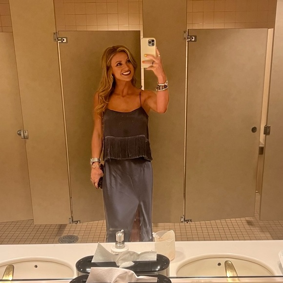 Cinq a Sept. Eastwood Silk Fringe Dress - Picture 2 of 2